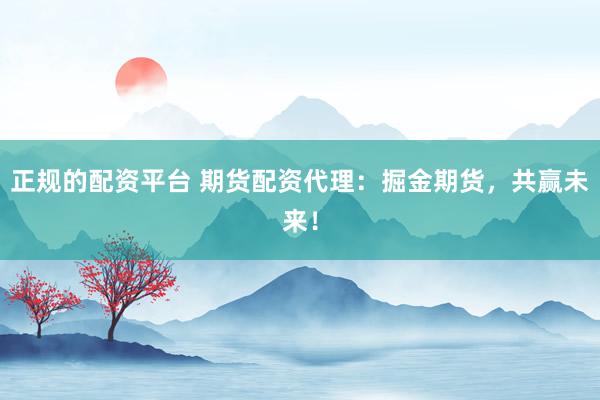 正规的配资平台 期货配资代理：掘金期货，共赢未来！