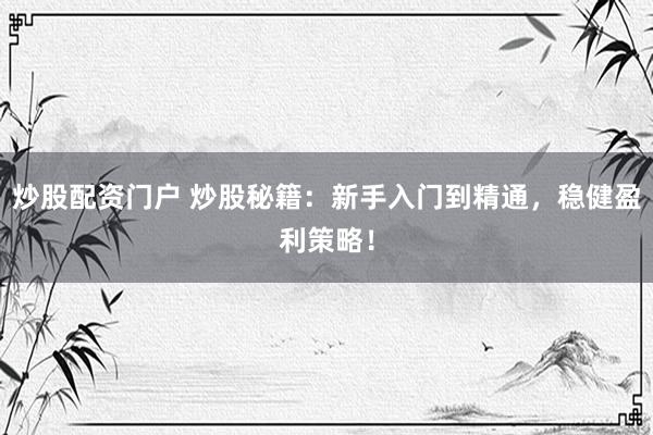 炒股配资门户 炒股秘籍：新手入门到精通，稳健盈利策略！