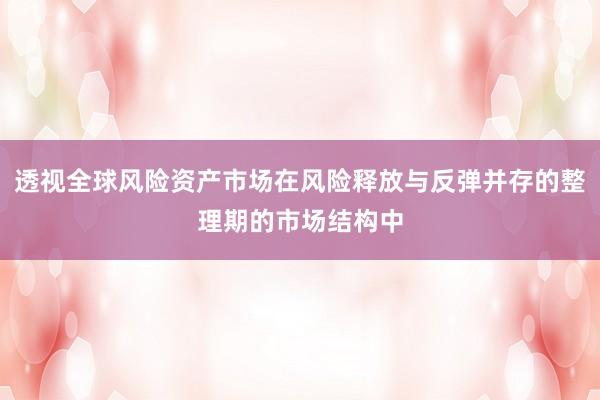 透视全球风险资产市场在风险释放与反弹并存的整理期的市场结构中