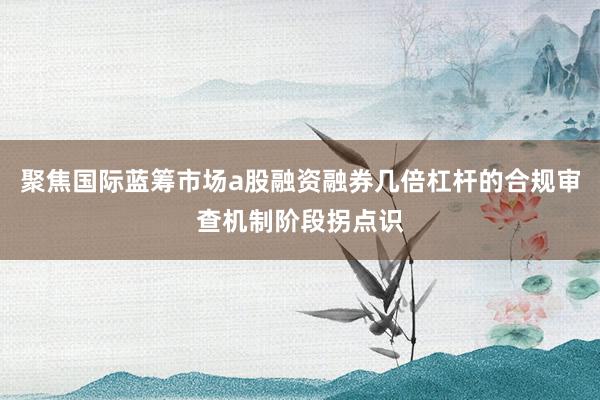 聚焦国际蓝筹市场a股融资融券几倍杠杆的合规审查机制阶段拐点识