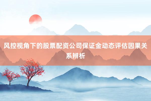 风控视角下的股票配资公司保证金动态评估因果关系辨析